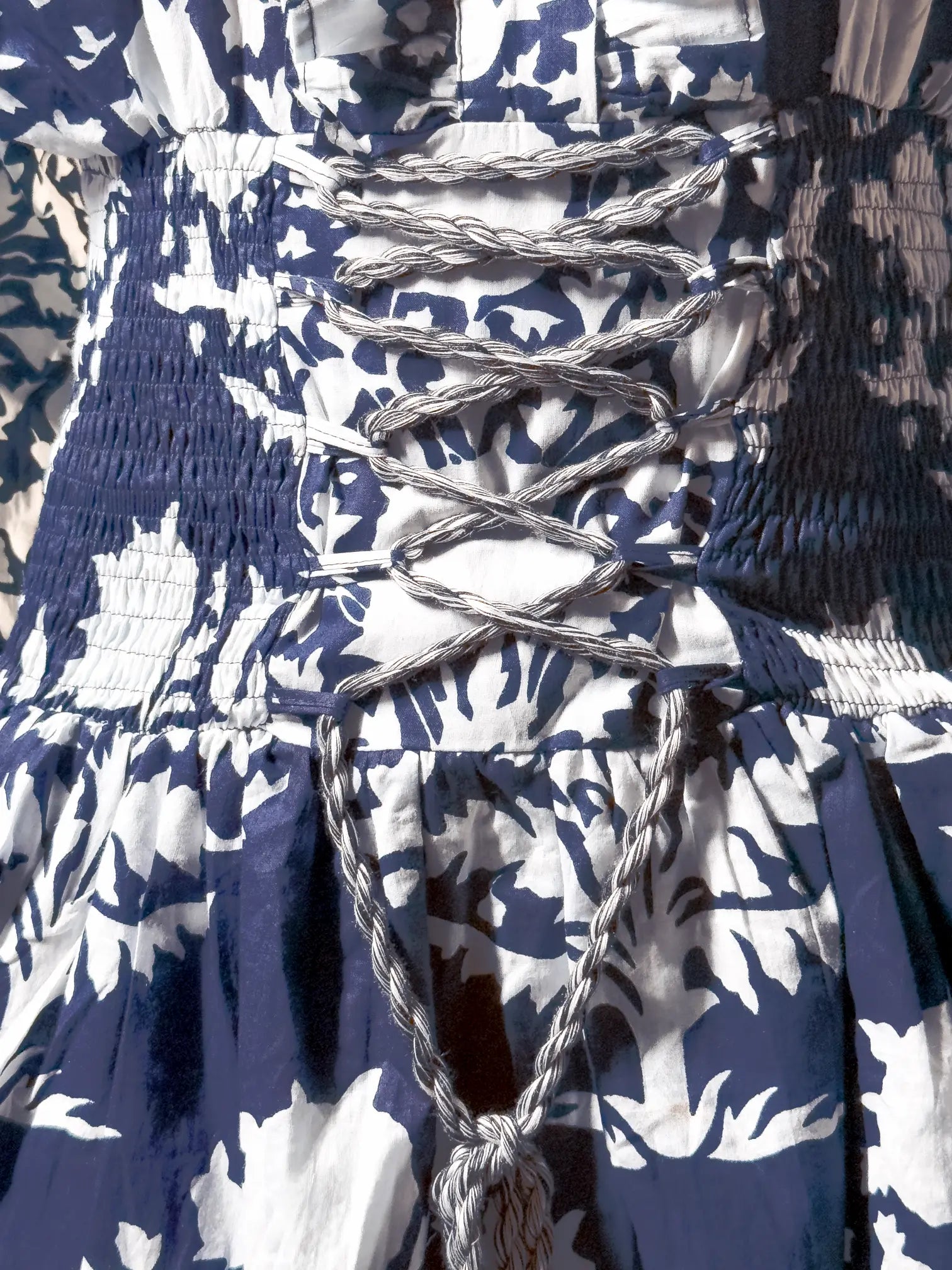 Black & Ivory Botanical Print Tiered Mini Dress – Al-SS1-25-2004