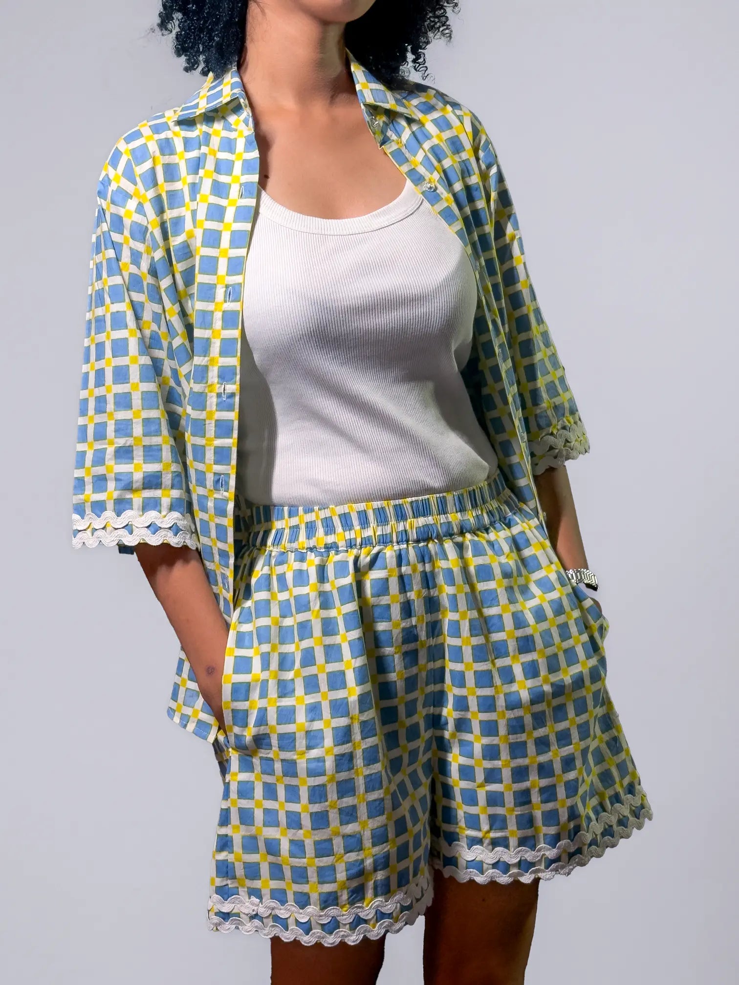 Sunbeam Checkered Cotton Coord Set