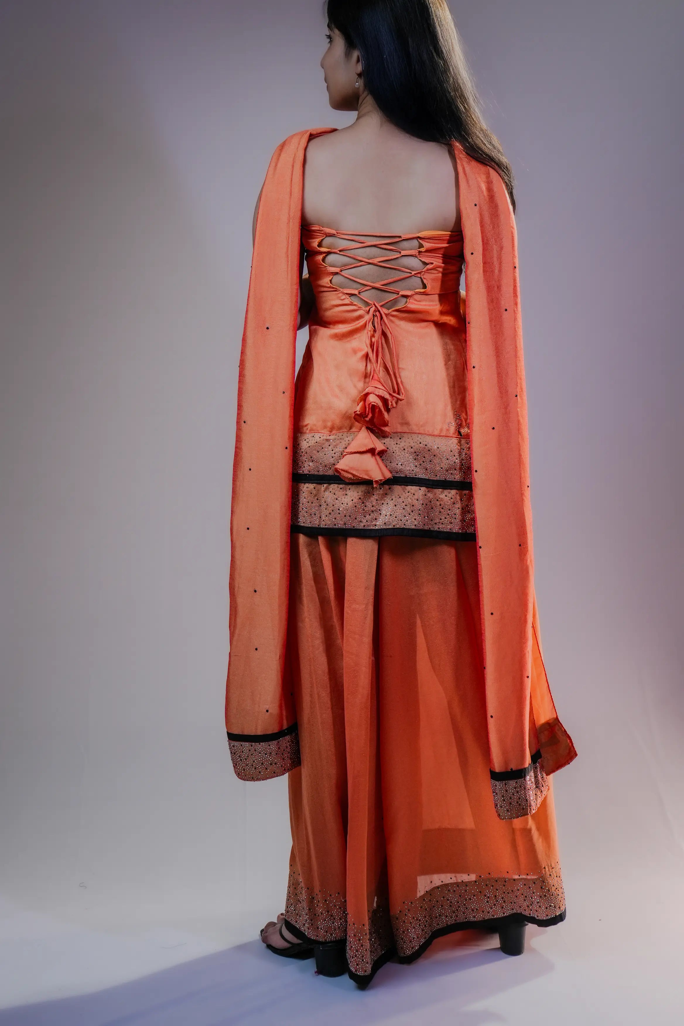 Amber Strapless Embellished Ethnic Suit