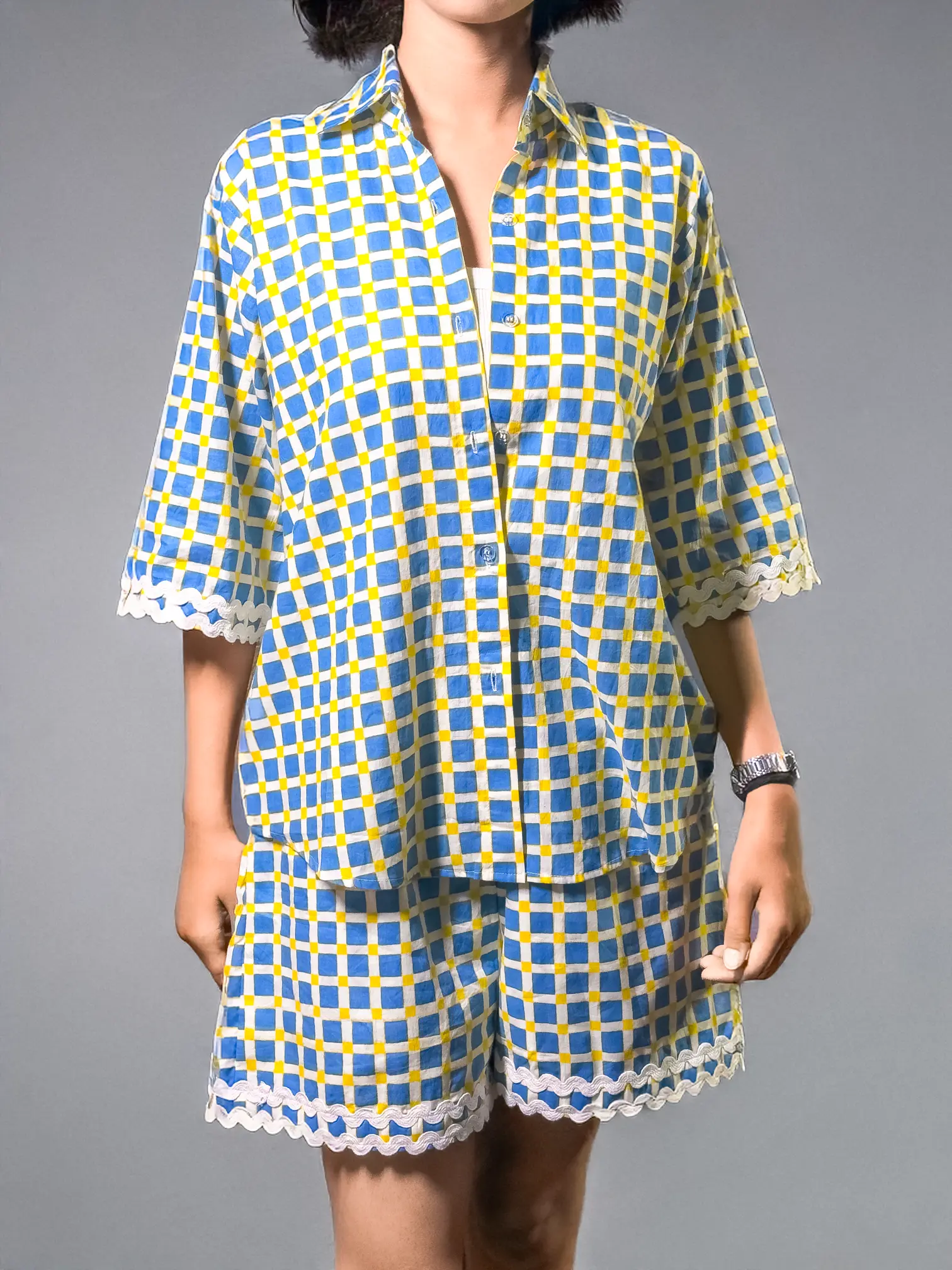 Sunbeam Checkered Cotton Coord Set