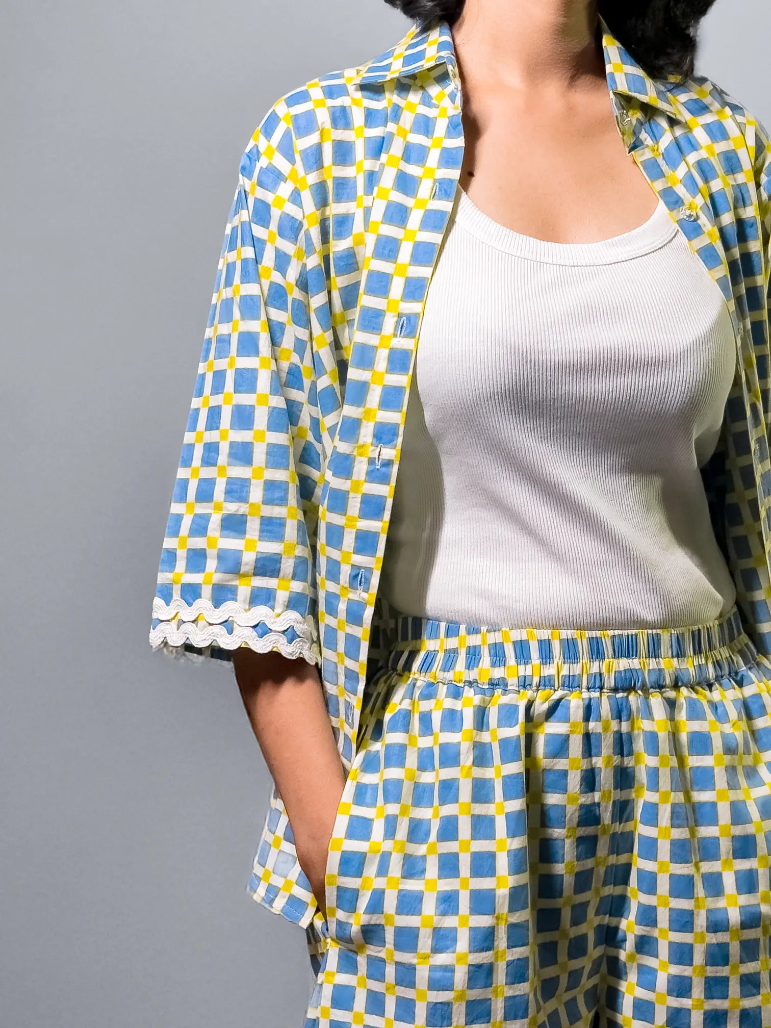Sunbeam Checkered Cotton Coord Set