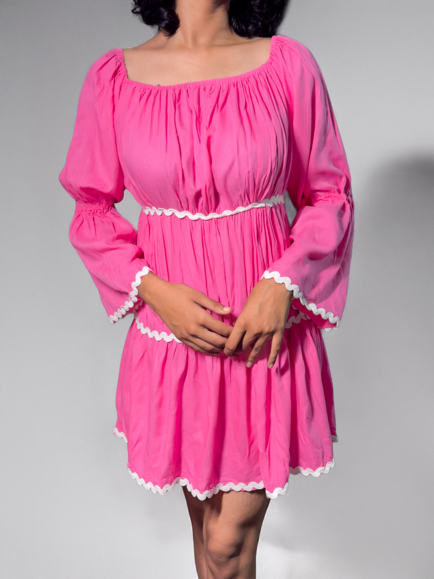 Bubblegum Charm Smocked Maxi Dress - AL-SS1-25-2007